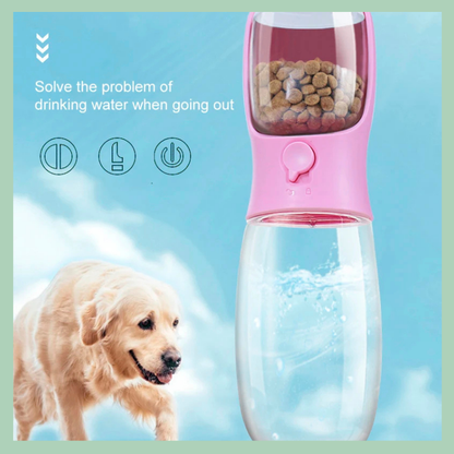 Bottiglia d’acqua portatile e ciotola integrata