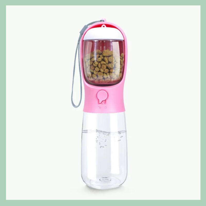 Bottiglia d’acqua portatile e ciotola integrata